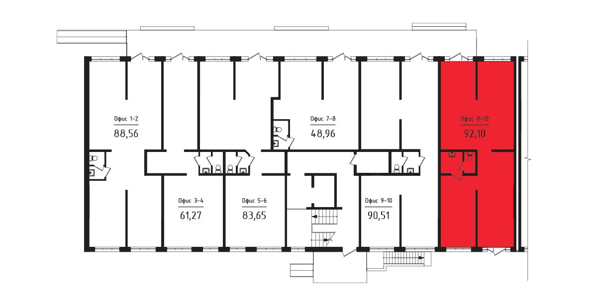 ЖК Яблоневый 3 очередь Нежилое помещение №011-12 1