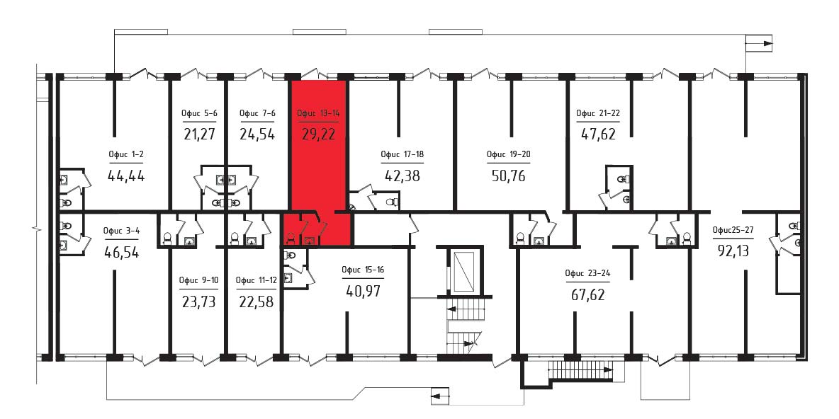 ЖК Яблоневый 3 очередь Нежилое помещение №013-14 1