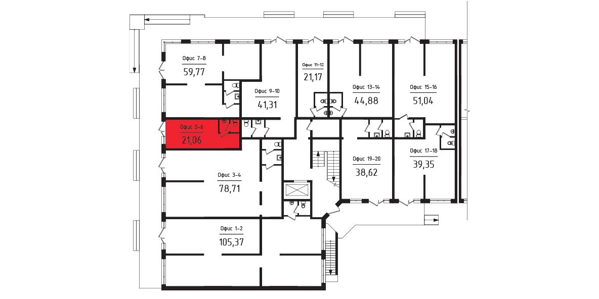 ЖК Яблоневый 3 очередь Нежилое помещение №005-6 1