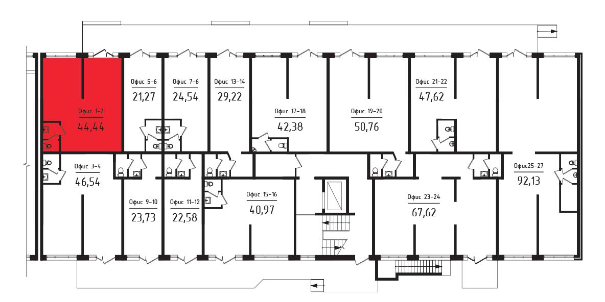 ЖК Яблоневый 3 очередь Нежилое помещение №001-2 1