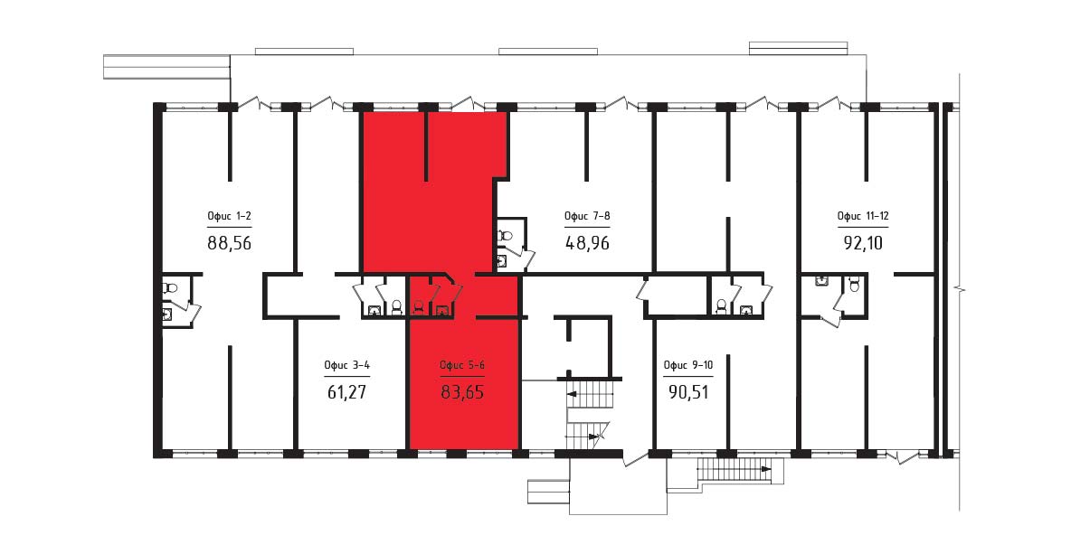 ЖК Яблоневый 3 очередь Нежилое помещение №005-6 1