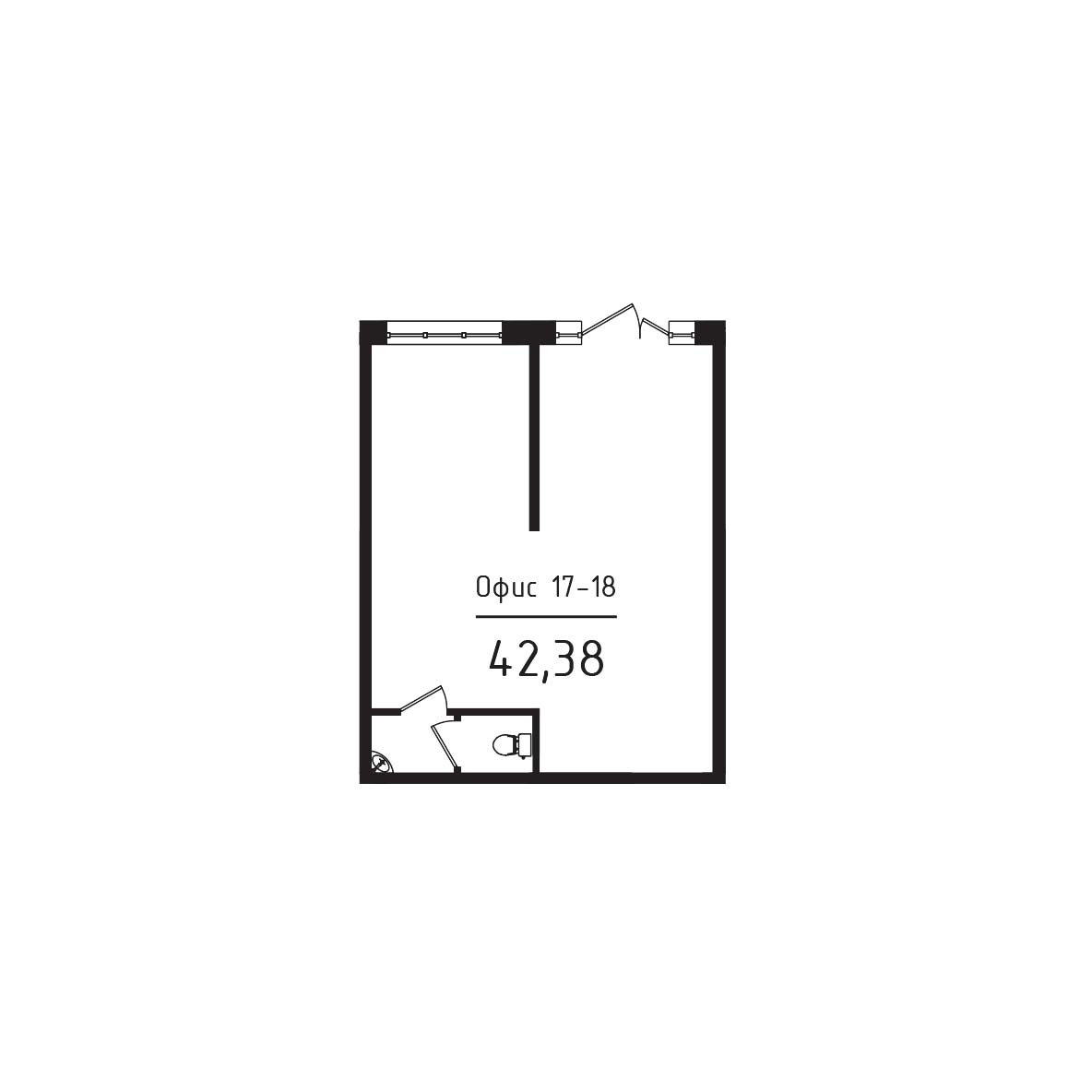 ЖК Яблоневый 3 очередь Нежилое помещение №017-18