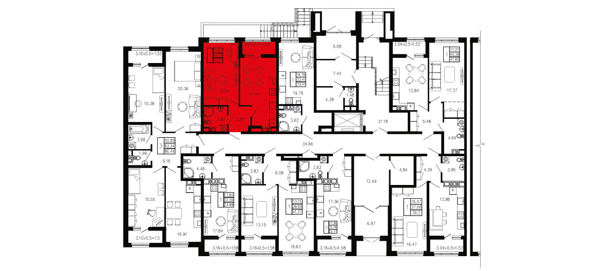ЖК Суворов 1 очередь Квартира №073 1