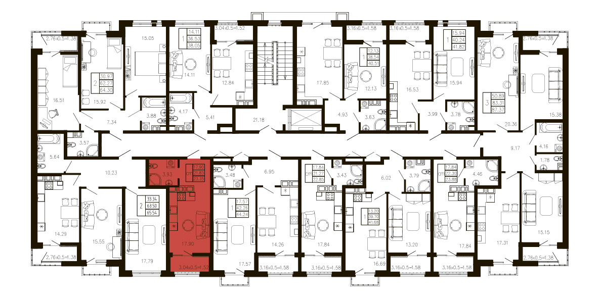 ЖК Суворов 1 очередь Квартира №084 1