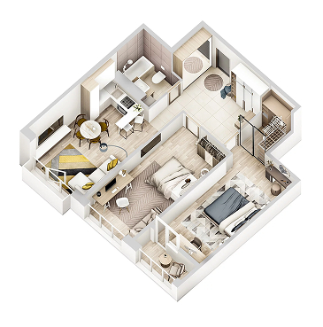 Квартиры 
от 22,4 кв.м. до 86,8 кв.м. ЖК Экосфера