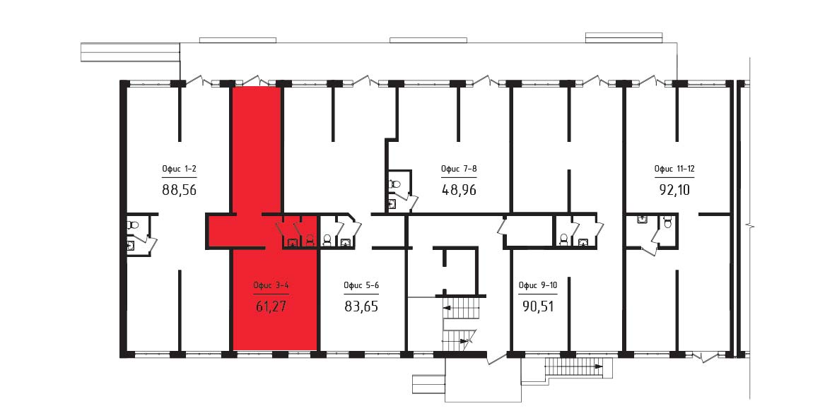 ЖК Яблоневый 3 очередь Нежилое помещение №003-4 1