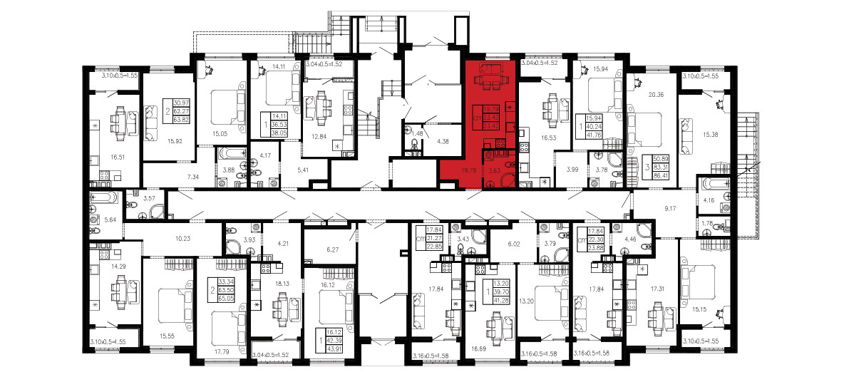 ЖК Суворов 1 очередь Квартира №001 1