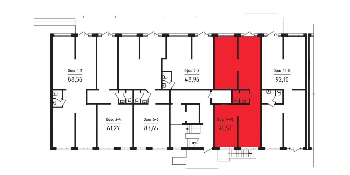 ЖК Яблоневый 3 очередь Нежилое помещение №009-10 1