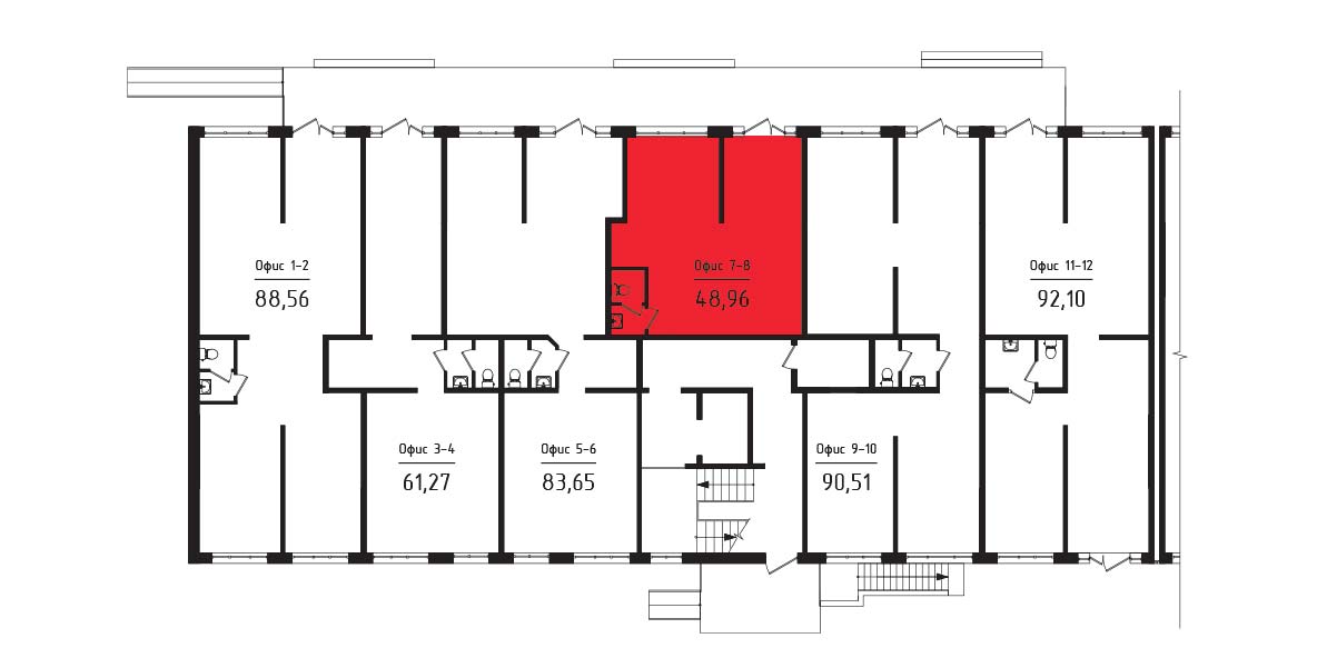 ЖК Яблоневый 3 очередь Нежилое помещение №007-8 1