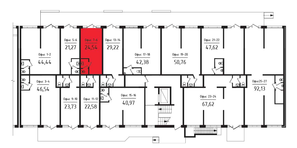 ЖК Яблоневый 3 очередь Нежилое помещение №007-8 1